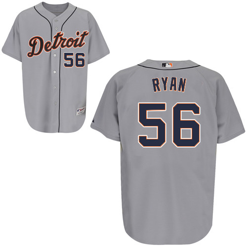 Kyle Ryan #56 mlb Jersey-Detroit Tigers Women's Authentic Road Gray Cool Base Baseball Jersey